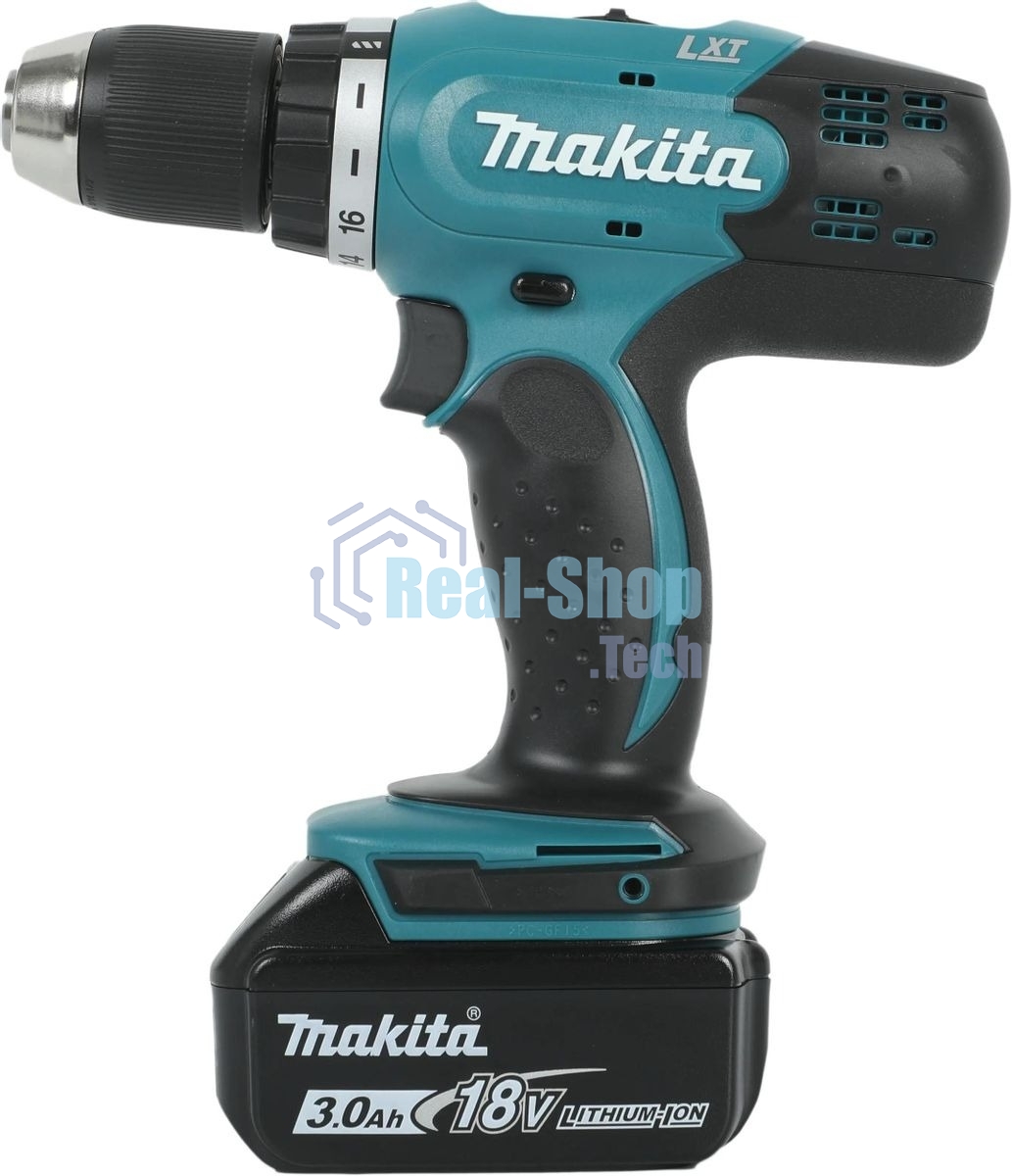 Дрель-шуруповерт Makita DDF453RFE, 18 В, 3 Ач, 42 Нм, щеточный