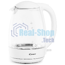 Чайник электрический Candy CK-300 1.8л. 2200Вт белый корпус: Металл/стекло/пластик