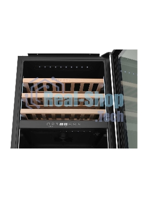 Винный шкаф встраиваемый ZÜGEL ZCWI570DB черный, 145 л, 2 отсека, 57 бут.