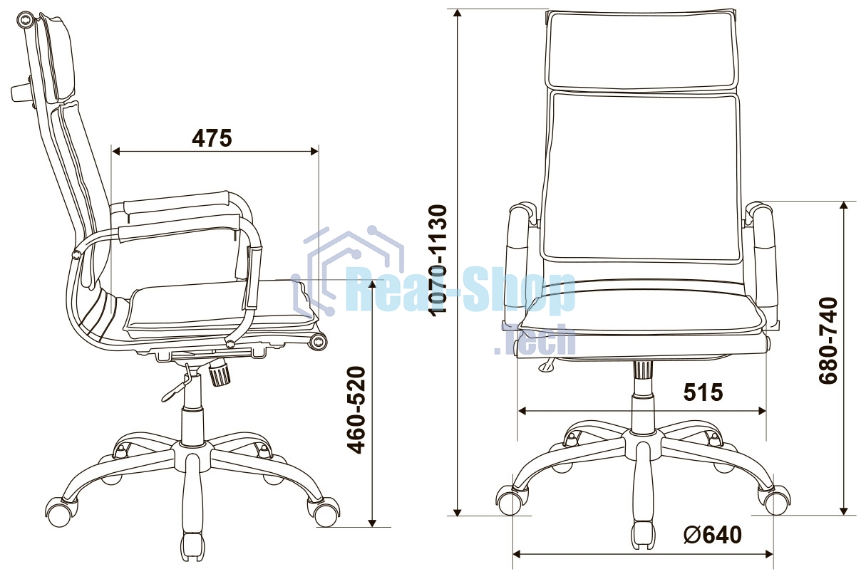 Кресло руководителя Бюрократ CH-993/red красный, искусственная кожа, крестовина хромированная