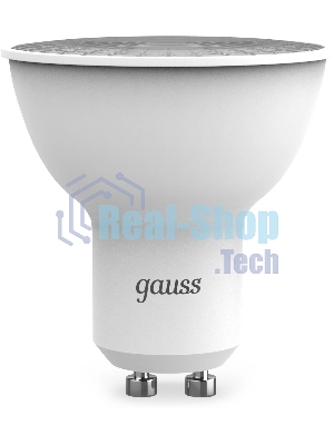 Лампа светодиодная Gauss 101506109 9Вт цок.:GU10 рефлек. 150B св.свеч.бел.теп. MR16 (упак.:10шт)