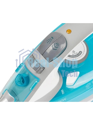 Утюг Vitek VT-1258 В бирюзовый/серебристый, 2400 Вт, 40 г/мин, 140 г/мин, 300 мл