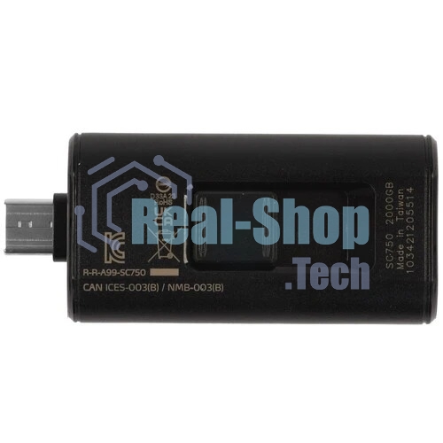 Внешний SSD ADATA SC750, 2TB, USB 3.2 Gen 2 Type-C, R/W 1050/1000, черный