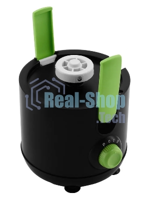 Соковыжималка Hyundai HY-JE1625 чёрный/зелёный, центробежная, 500 Вт, 400 мл, механическое