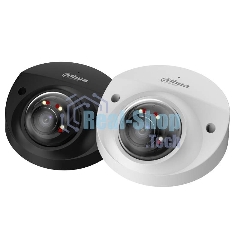 Уличная мини-купольная IP-видеокамера Dahua DH-IPC-HDBW2449FP-AS-IL-0360B Smart Dual Light с ИИ 4Мп, 1/2.9” CMOS, объектив 3.6мм, видеоаналитика, ИК до 30м, LED до 30м, IP67, корпус: металл