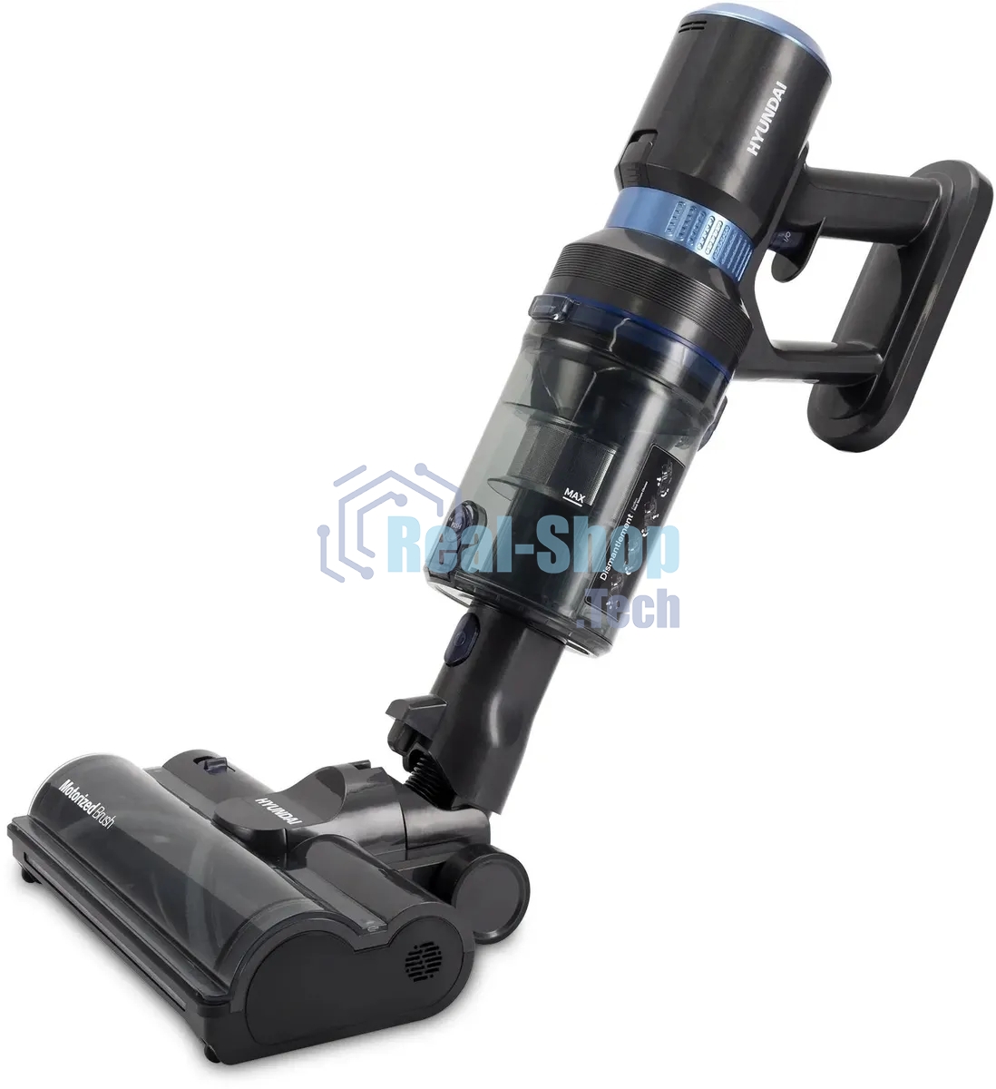 Пылесос ручной Hyundai HYV-S7970 серый/синий 500Вт уборка сухая контейнер