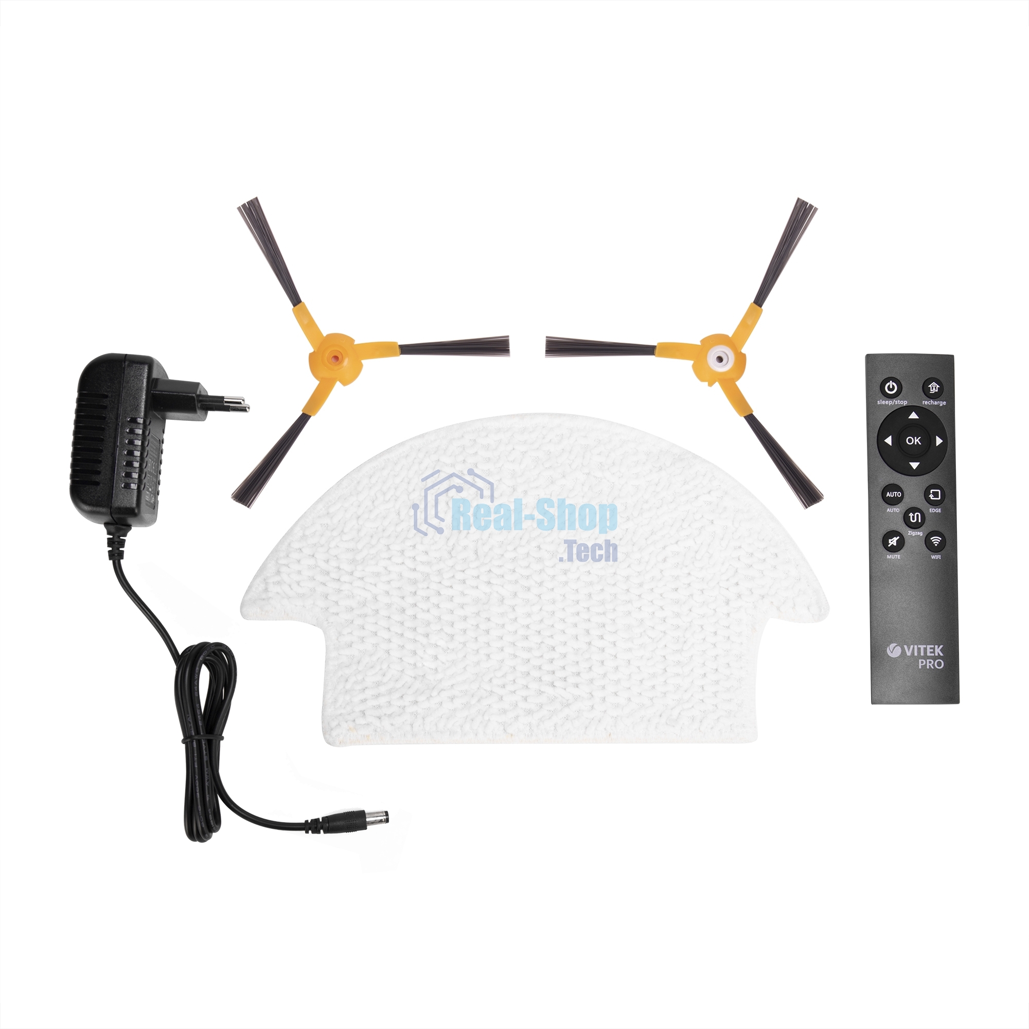 Пылесос-робот Vitek VT-1803 белый, Li-Ion, уборка влажная, пылесборник контейнер 0.2 л