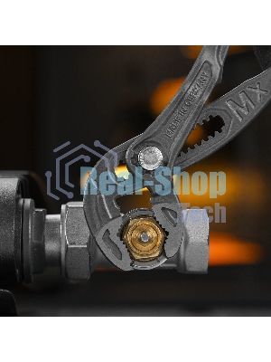 Клещи переставные Denzel кнопочный механизм, обливные рукоятки, 250 мм