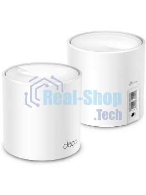 Бесшовный Mesh роутер TP-Link Deco X10 (DECO X10(2-PACK)) AX1500 10/100/1000BASE-TX белый (упак.:2шт)