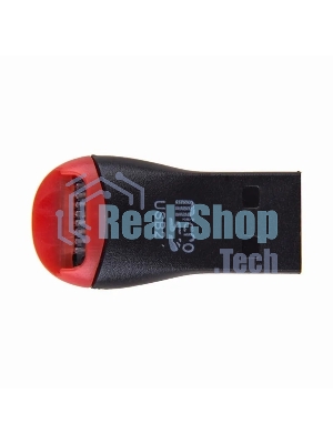 Кард-ридер Rexant 18-4110/черный-красный/SD/microSD/microSDHC/USB 2.0/пластик