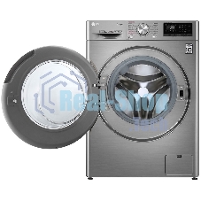 Стиральная машина LG F4V5RYP2T серебристая, загрузка фронтальная 10 кг, 1400 об/мин, класс B