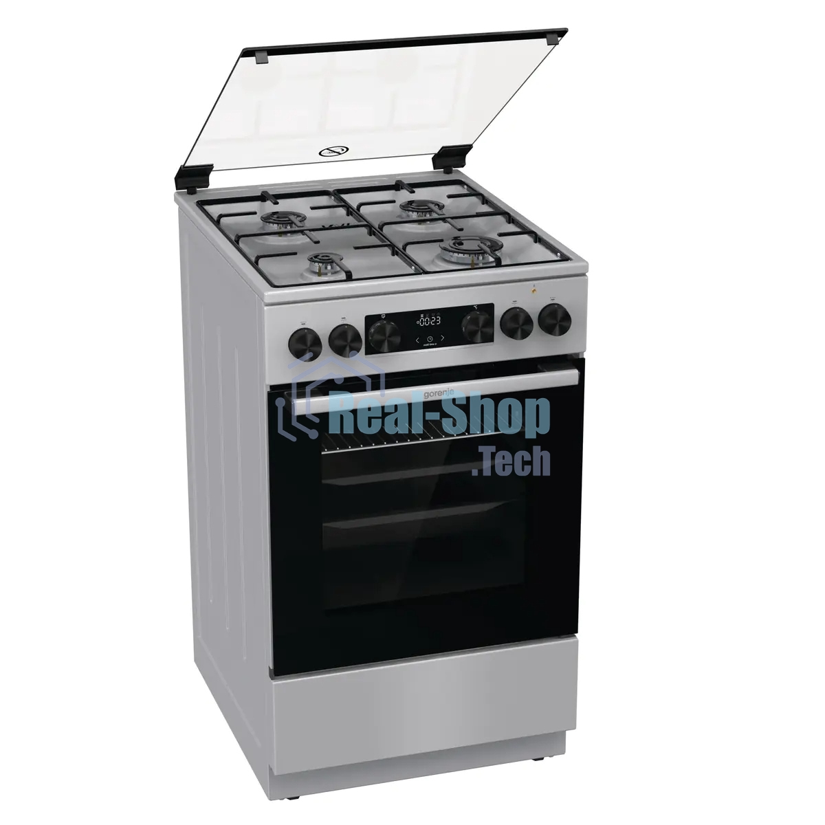 Плита комбинированная Gorenje GK5C61XJ нержавеющая сталь, конфорок 4 шт, духовка 62 л, 50 см x 85 см x 59.4 см