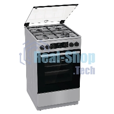 Плита комбинированная Gorenje GK5C61XJ нержавеющая сталь, конфорок 4 шт, духовка 62 л, 50 см x 85 см x 59.4 см
