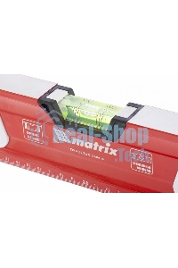 Уровень Matrix алюминиевый, магнит фрезеров 3 глазка 2 комп, рукоятки, 1200 мм