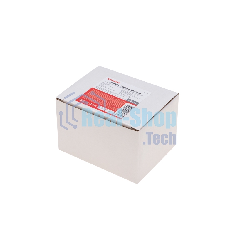 Универсальная клемма Rexant СМК 222-612/221-612, 2-проводная серая 0,5-4/6 мм² (50 шт/уп)