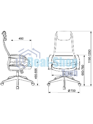 Кресло Бюрократ CH-608/BLACK TW-01 TW-11 черный, экокожа