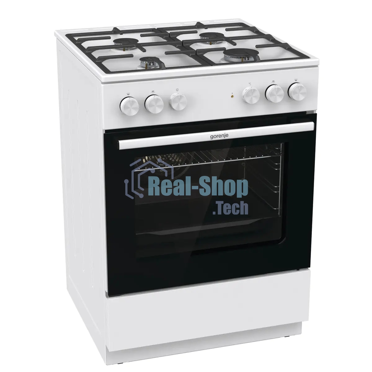 Плита комбинированная Gorenje GK6A40WFFM белый, конфорок 4 шт, духовка 71 л, 60 см x 85 см x 60 см