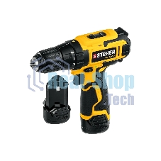 Дрель-шуруповерт аккумуляторная STEHER CD-120-2, Аккумуляторная, 12В, 2 АКБ, Кейс