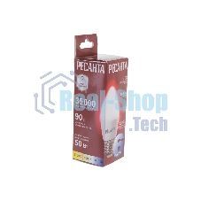 Лампа светодиодная Ресанта LL-R-C37-6W-230-4K-E27 свеча, 6 Вт, нейтр., Е27