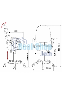 Кресло компьютерное Бюрократ CH-1300/T-15-21 черный Престиж+