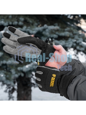 Перчатки универсальные Denzel 68087 искусственный мех, работа с сенсорным экраном, размер 9