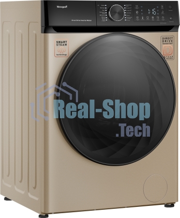 Стиральная машина Weissgauff WM 59411 Direct Drive Inverter Steam Champagne золотистая, загрузка фронтальная 11кг, 1400 об/мин., класс: A+++