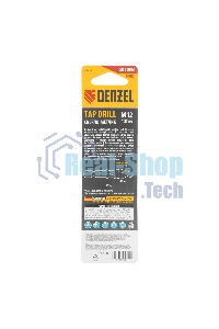 Сверло-метчик Denzel М12 х 1,25 мм, Р6М5