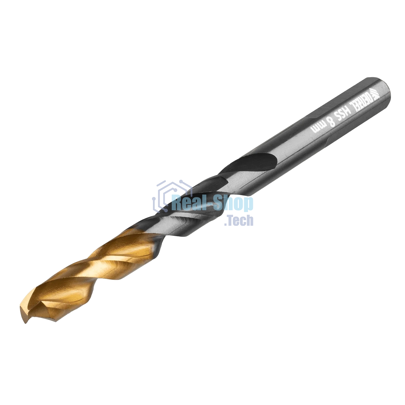 Сверло по металлу Denzel 8 мм, HSS-Tin, Golden Tip, 8 шт.