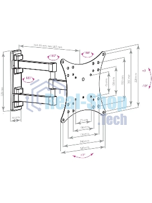 Кронштейн Arm media MARS-04 черный, 20