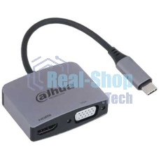 USB-концентратор Dahua TC32, USB Type-C, HDMI + VGA Docking Station, USB
