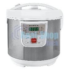 Мультиварка SUPRA MCS-4114 серебристый/белый, 5 л, 900 Вт, управление - кнопки, программ - 11