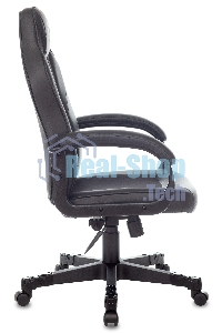 Кресло игровое Zombie GAME 17 черный, текстиль/эко.кожа, крестовина пластик