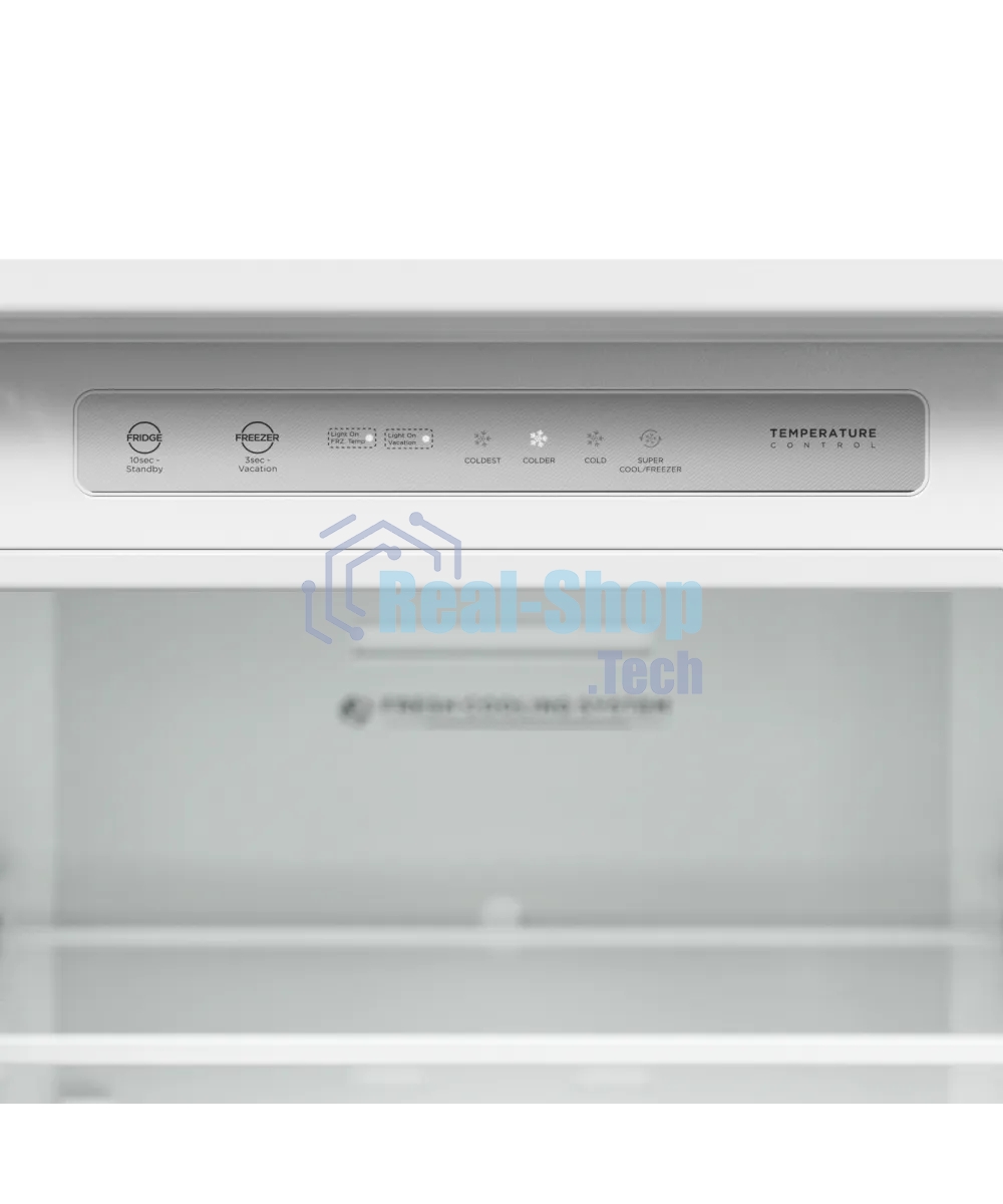 Встраиваемый холодильник Kuppersberg RBN 1761, High-Tech, ВхШхГ 178.5х54х55 см, объем 274 л, инверторный компрессор, электронное управление, скользящее крепление фасада, No Frost, LED освещение, супер заморозка, энергоэффективность А++