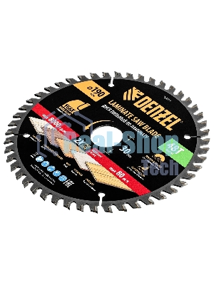 Пильный диск по ламинату Denzel ф190 х 30 мм, 48 зубьев