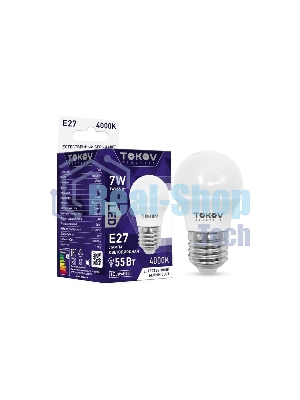 Лампа светодиодная TOKOV ELECTRIC 7Вт G45 4000К Е27 176-264В