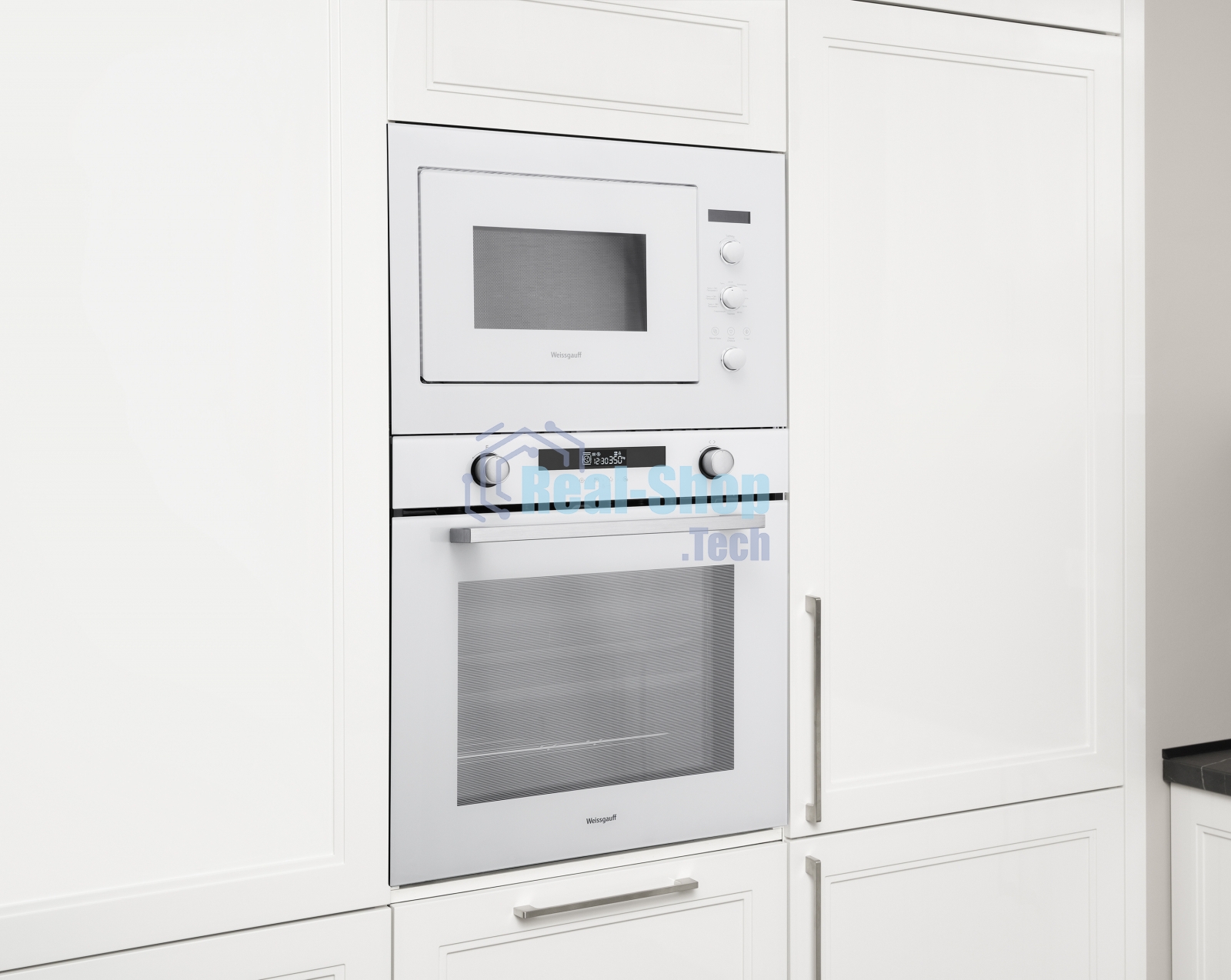 Микроволновая печь встраиваемая Weissgauff HMT-252 белый, 25 л, 900 Вт, переключатели - поворотный механизм/сенсор