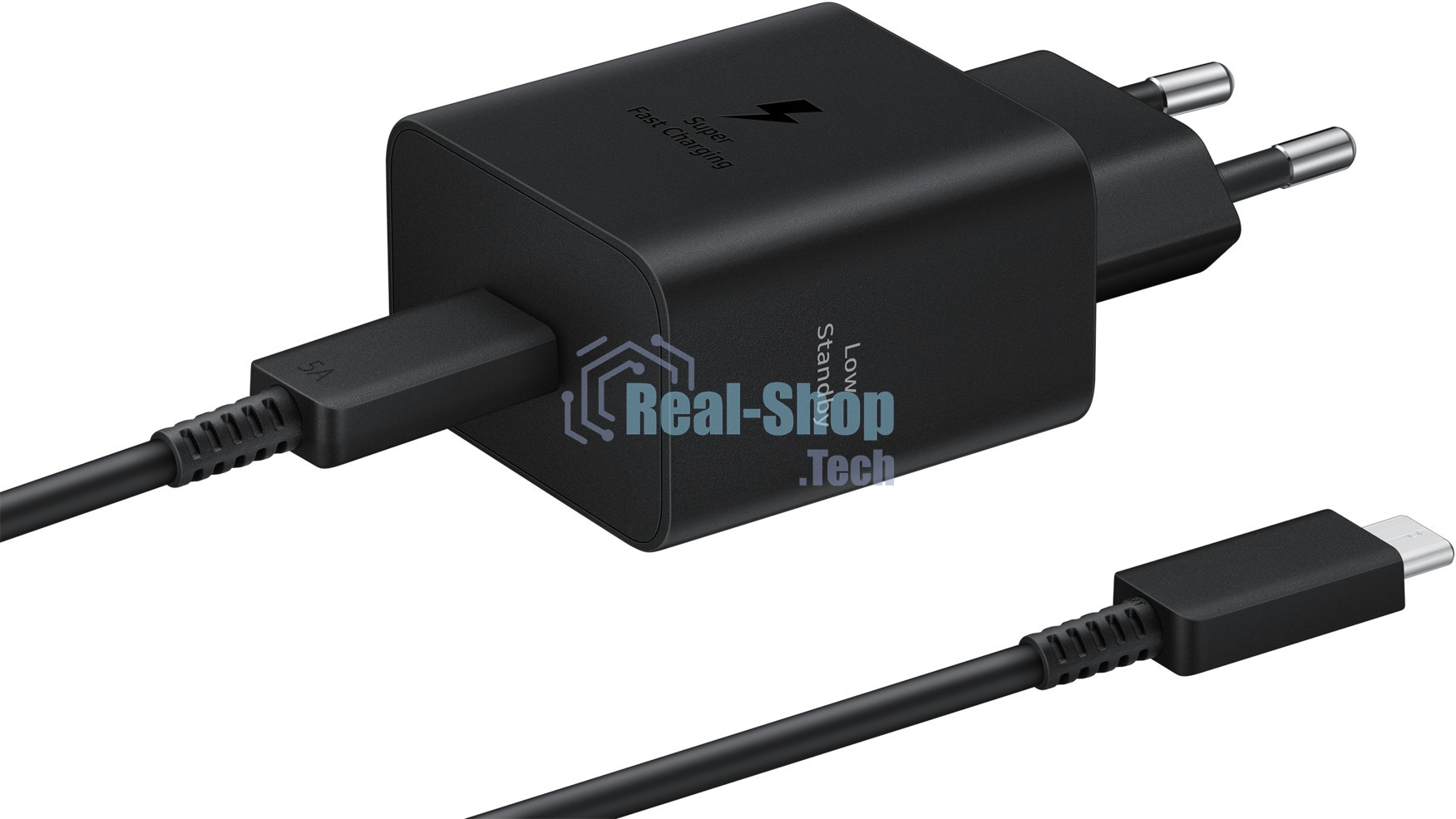 Сетевое зарядное устройство Samsung 45W (USB Type-C порт, кабель USB Type-C в комплекте), черное