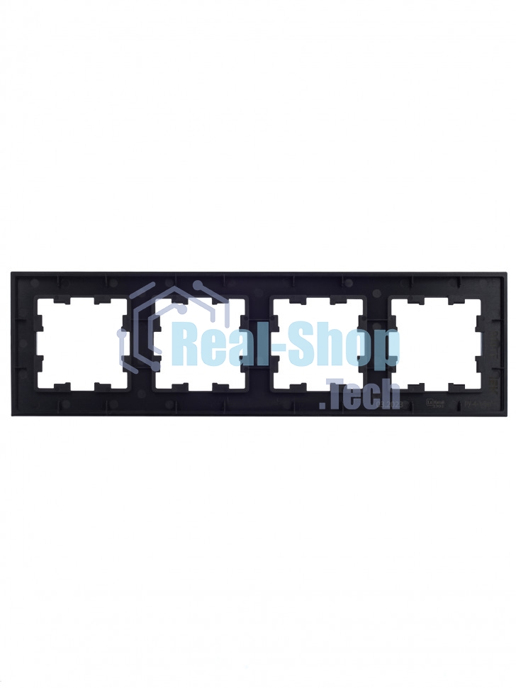Рамка 4-местная IEK BRITE РУ-4-1-БрЧ (BR-M42-M-K02) металл черный