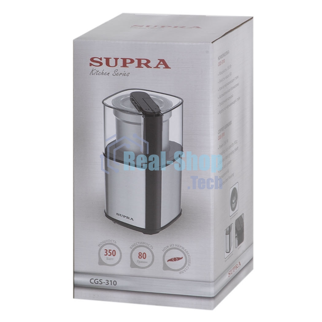 Кофемолка SUPRA CGS-310 300 Вт, 80 г, серебристый