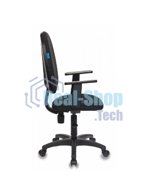 Кресло Бюрократ CH-1300/T-15-21 черный, экокожа, 120 кг, механизм качания