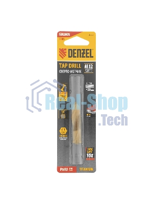 Сверло-метчик Denzel М12 х 1,25 мм, Р6М5