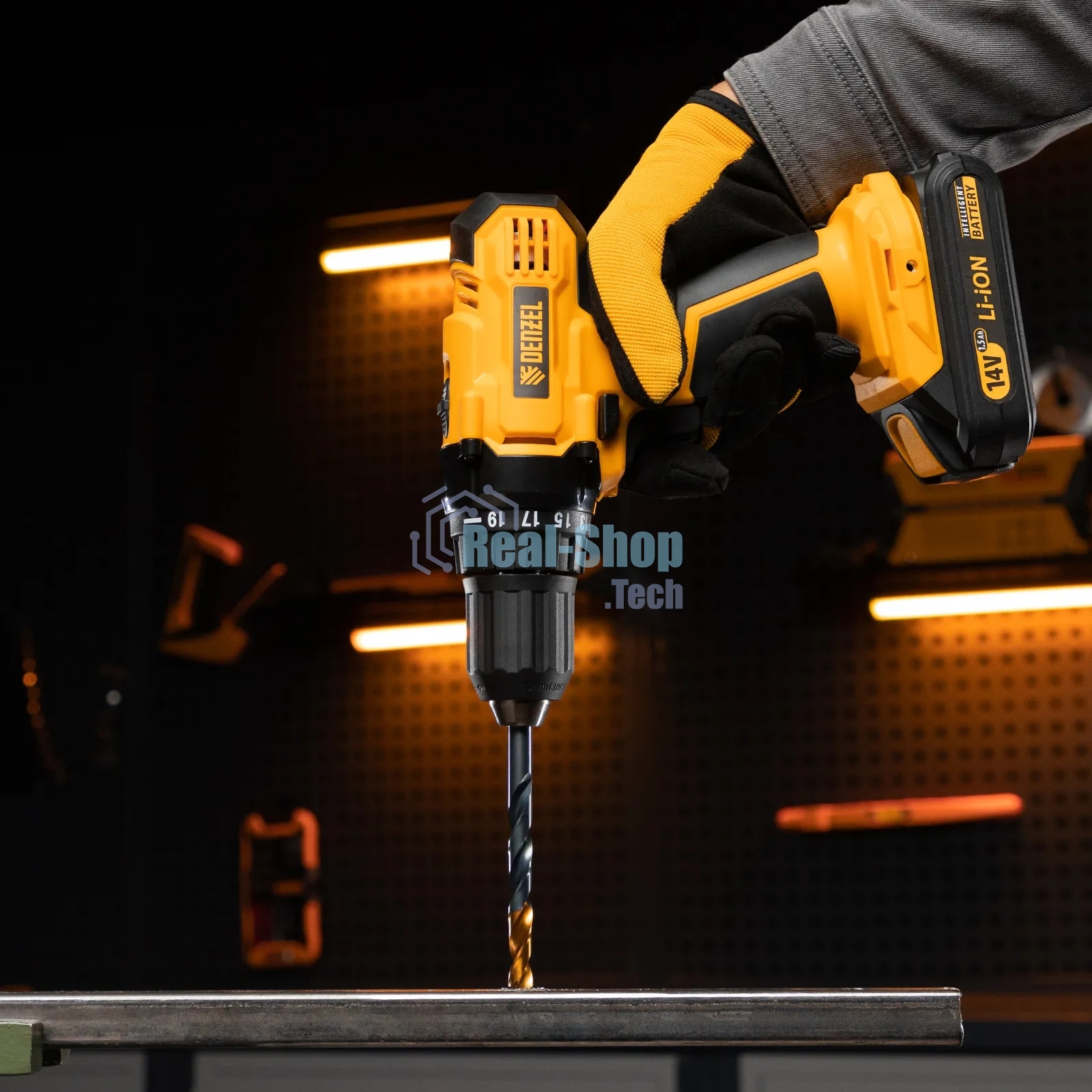 Сверло по металлу Denzel 8,5 мм, HSS-Tin, Golden Tip, 8 шт.