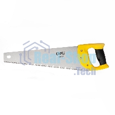 Ножовка по дереву Deli DL6840A 400мм Материал: 65Mn. Термообработанная поверхность. Шлифовка зубов с 3-х сторон. Литая ручка из двухкомпонентного противоударного пластика.