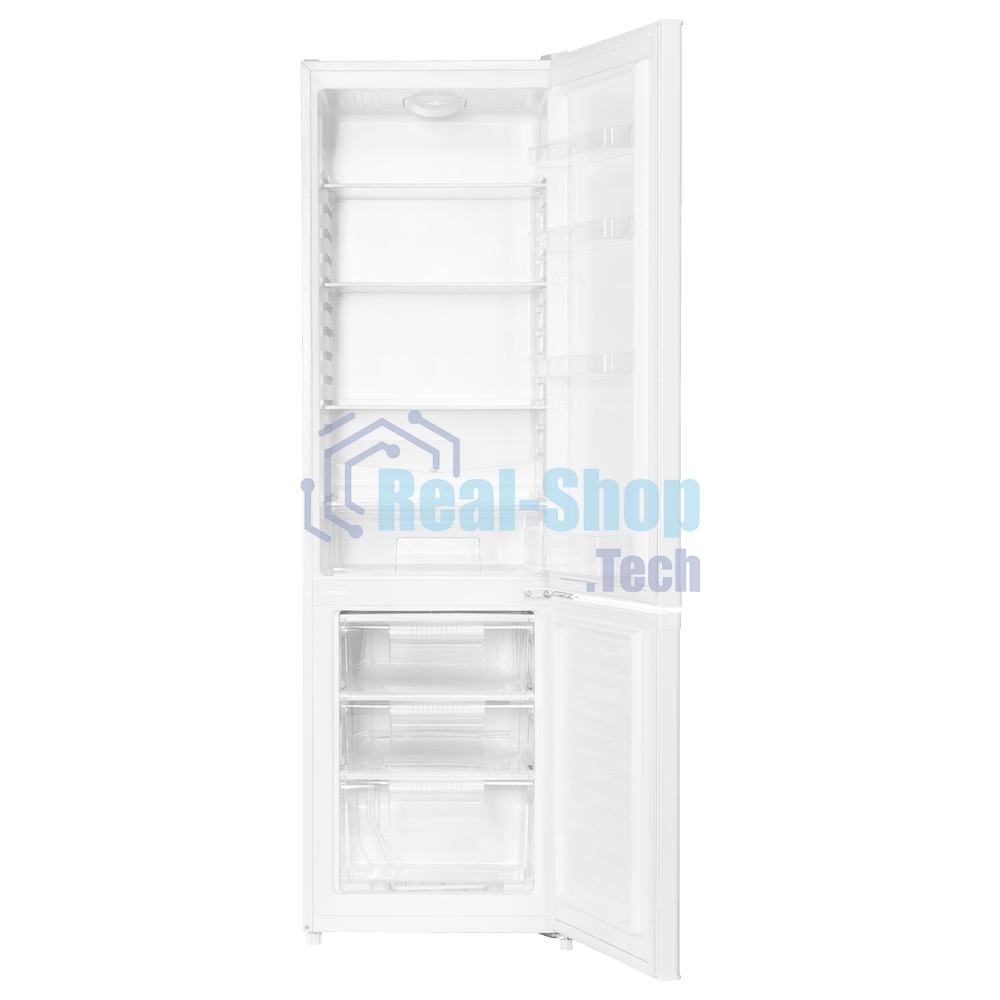 Холодильник Maunfeld MFF180W белый двухкамерный 192/68л морозилка снизу, De Frost