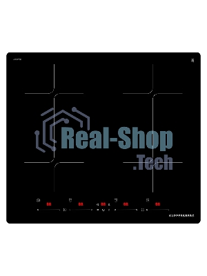 Индукционная варочная панель Kuppersberg ICI 624, индукция, High-Tech, 60 см, 9 уровней мощности, inverter, таймер, пауза, Booster, автоматическое отключение, Flexi-zone, поддержание тепла, слайдерное управление, черный