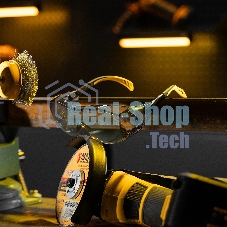 Очки защитные Denzel открытые, поликарбонатные, увеличенная дымчатая линза, регулируемые дужки