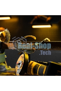 Очки защитные Denzel открытые, поликарбонатные, увеличенная дымчатая линза, регулируемые дужки