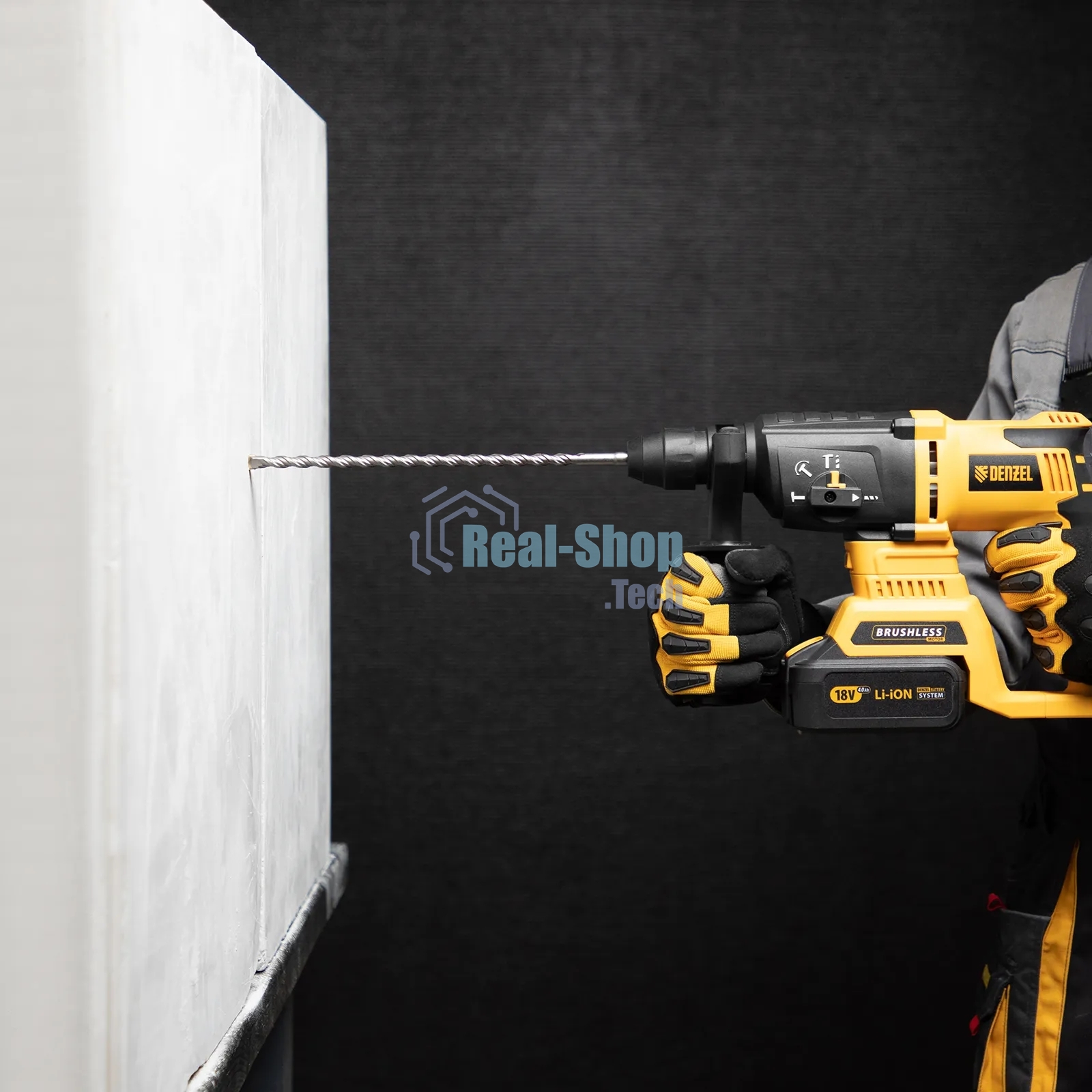 Бур по бетону Denzel двойная спираль, Cobalt W-tip, 10x260 мм, SDS PLUS