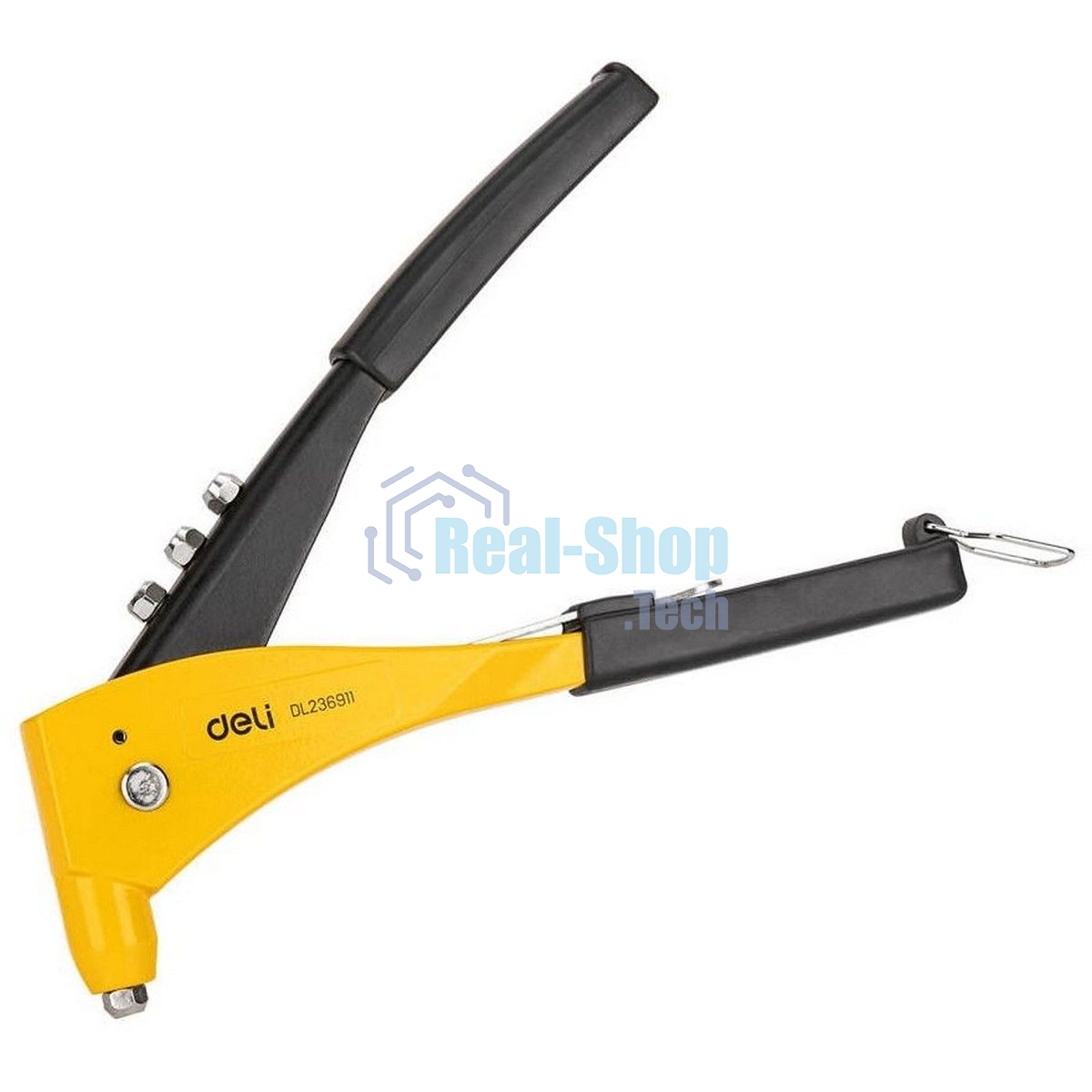 Ручной заклепочник Deli DL236911 265мм, сталь Cr-Mo + алюминиевый сплав, диаметр 2,4/3,2/4,0/4,8 мм