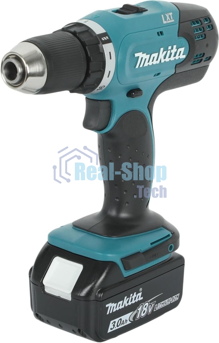 Дрель-шуруповерт Makita DDF453RFE, 18 В, 3 Ач, 42 Нм, щеточный